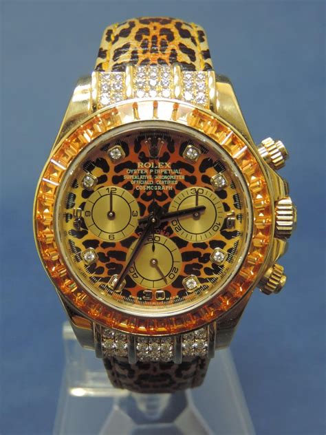 rolex daytona leapord|Rolex leopard for sale.